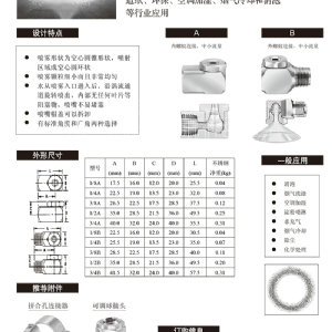 中小流量空心錐噴嘴-AB